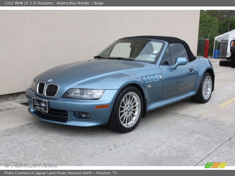 Atlanta Blue Metallic / Beige 2002 BMW Z3 3.0i Roadster