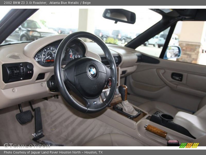 Atlanta Blue Metallic / Beige 2002 BMW Z3 3.0i Roadster