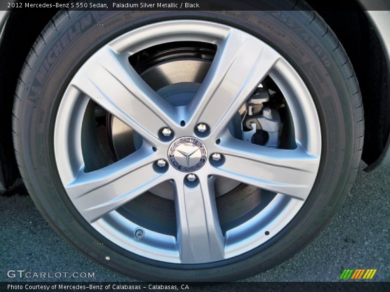 Paladium Silver Metallic / Black 2012 Mercedes-Benz S 550 Sedan