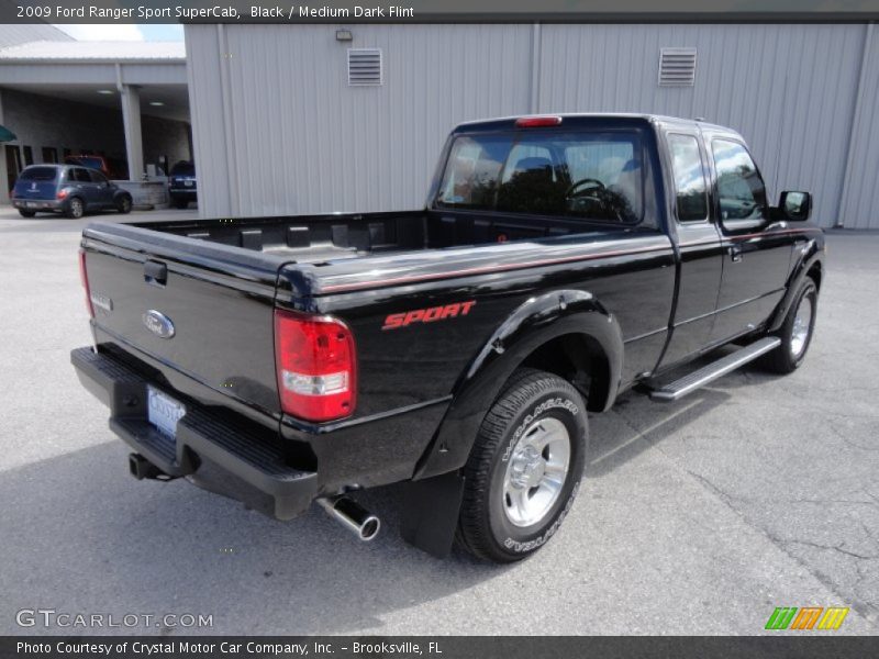 Black / Medium Dark Flint 2009 Ford Ranger Sport SuperCab