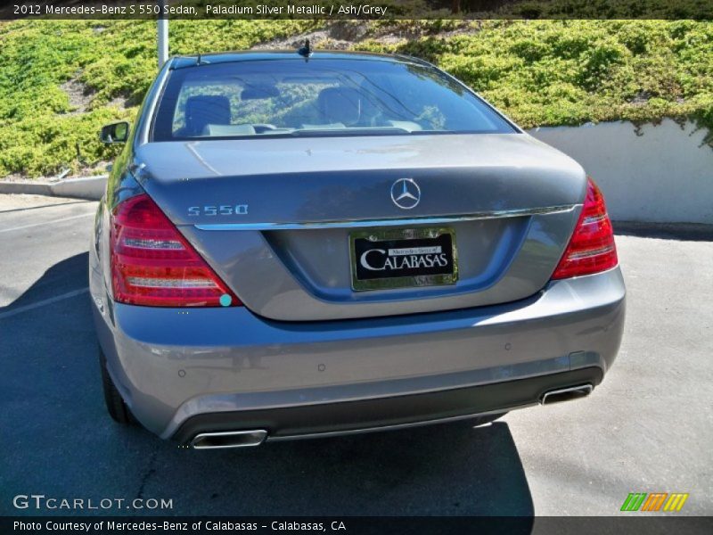 Paladium Silver Metallic / Ash/Grey 2012 Mercedes-Benz S 550 Sedan