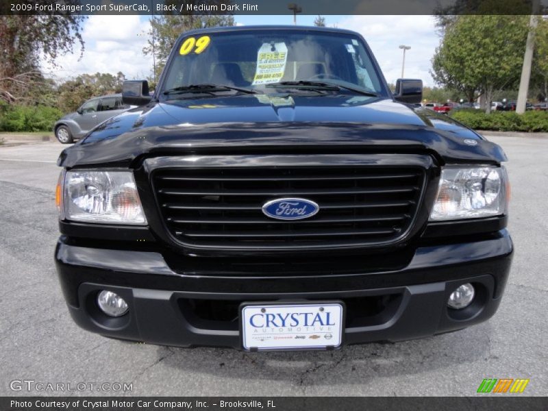 Black / Medium Dark Flint 2009 Ford Ranger Sport SuperCab