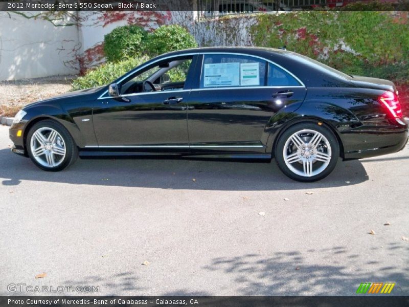 Black / Black 2012 Mercedes-Benz S 550 Sedan