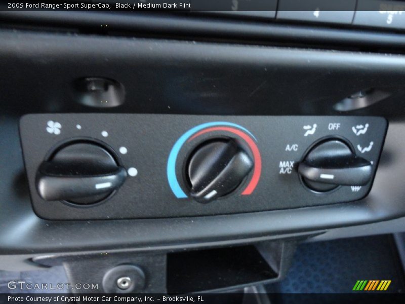 Controls of 2009 Ranger Sport SuperCab