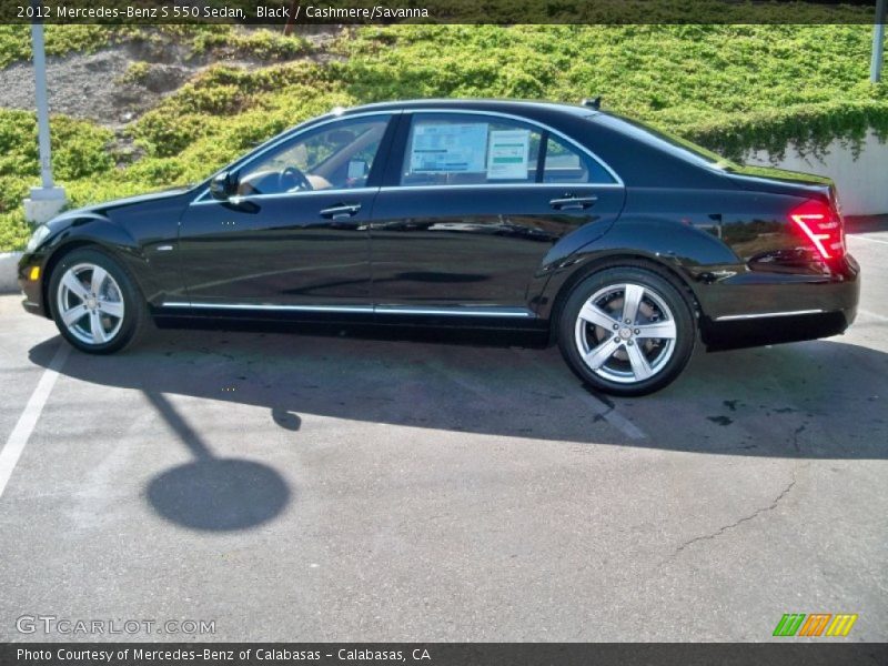 Black / Cashmere/Savanna 2012 Mercedes-Benz S 550 Sedan
