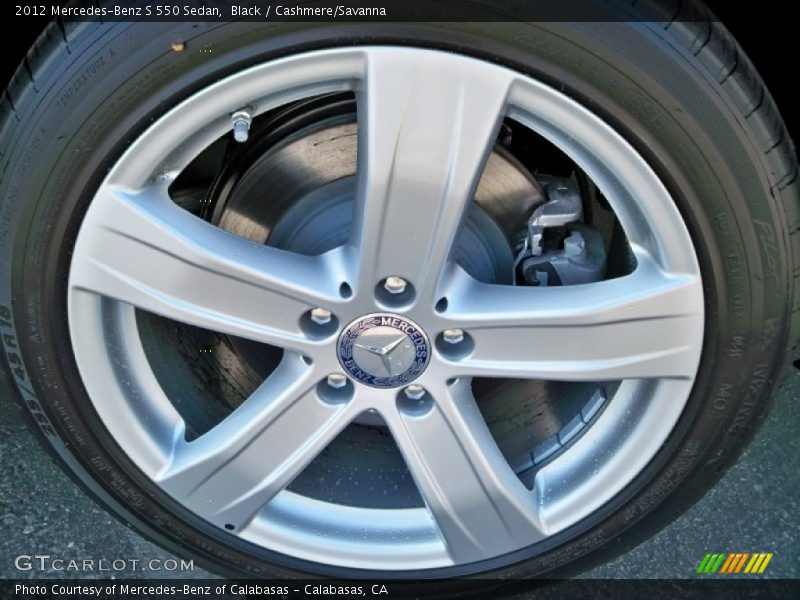 Black / Cashmere/Savanna 2012 Mercedes-Benz S 550 Sedan