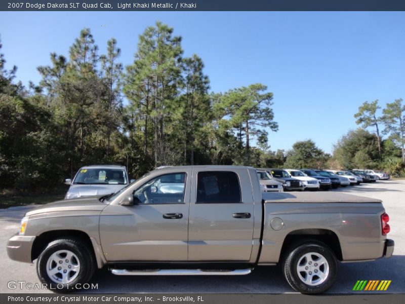 Light Khaki Metallic / Khaki 2007 Dodge Dakota SLT Quad Cab