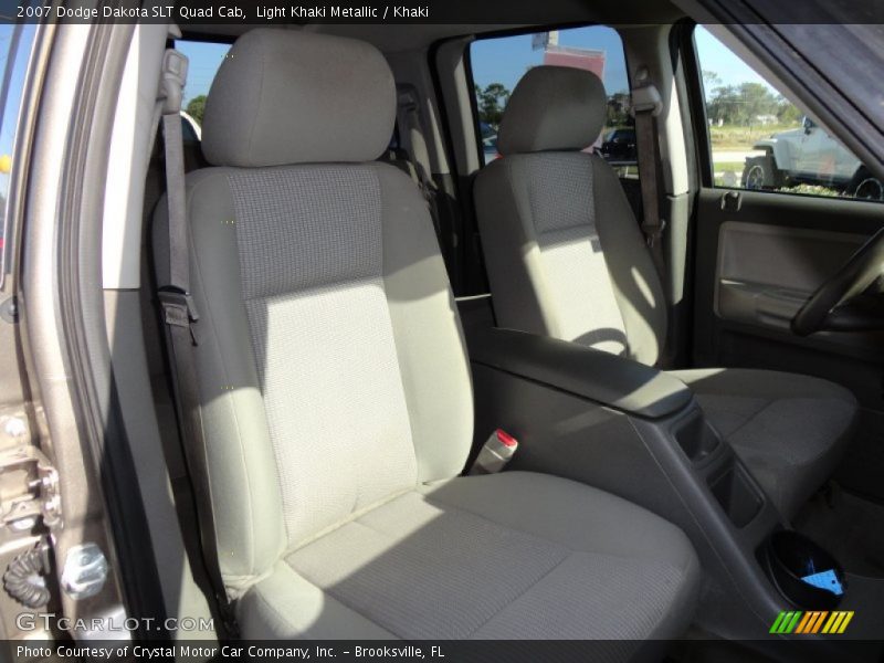 Light Khaki Metallic / Khaki 2007 Dodge Dakota SLT Quad Cab