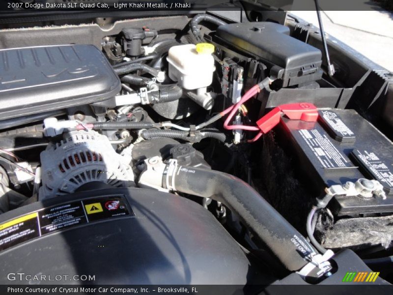 Light Khaki Metallic / Khaki 2007 Dodge Dakota SLT Quad Cab