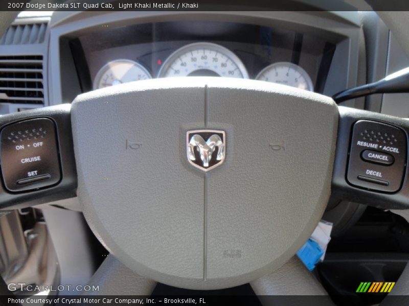 Light Khaki Metallic / Khaki 2007 Dodge Dakota SLT Quad Cab