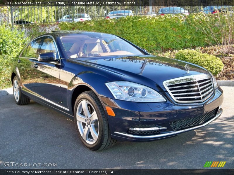 Front 3/4 View of 2012 S 550 Sedan