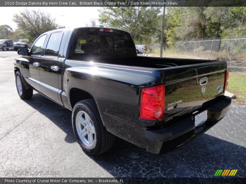 Brilliant Black Crystal Pearl / Dark Khaki/Medium Khaki 2010 Dodge Dakota Big Horn Crew Cab