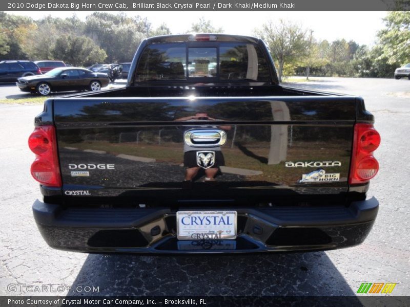 Brilliant Black Crystal Pearl / Dark Khaki/Medium Khaki 2010 Dodge Dakota Big Horn Crew Cab