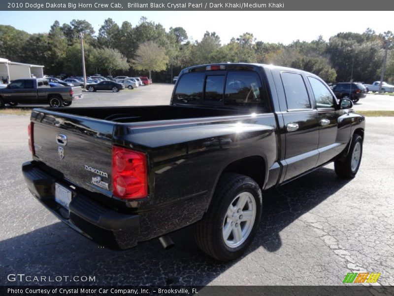 Brilliant Black Crystal Pearl / Dark Khaki/Medium Khaki 2010 Dodge Dakota Big Horn Crew Cab