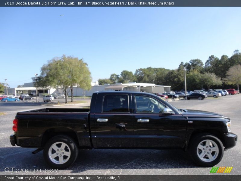 Brilliant Black Crystal Pearl / Dark Khaki/Medium Khaki 2010 Dodge Dakota Big Horn Crew Cab
