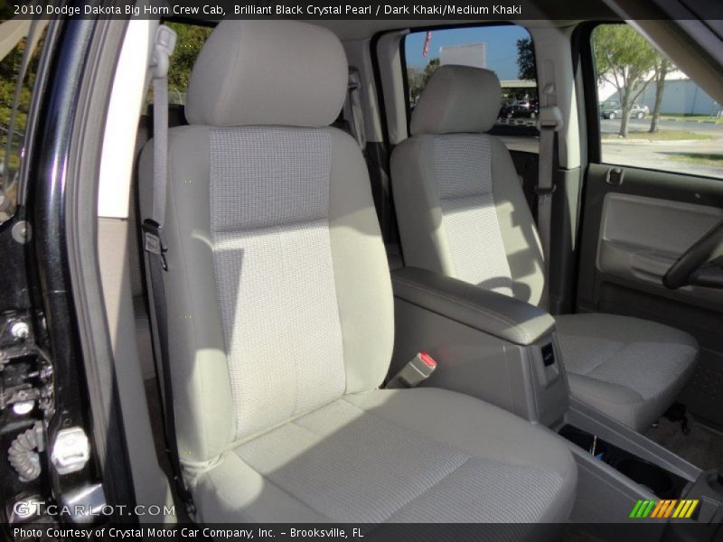 Brilliant Black Crystal Pearl / Dark Khaki/Medium Khaki 2010 Dodge Dakota Big Horn Crew Cab