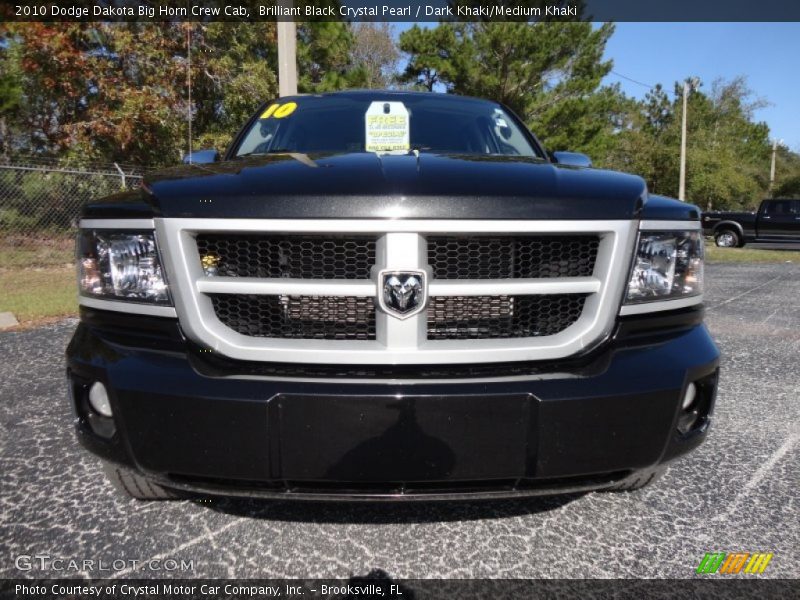 Brilliant Black Crystal Pearl / Dark Khaki/Medium Khaki 2010 Dodge Dakota Big Horn Crew Cab