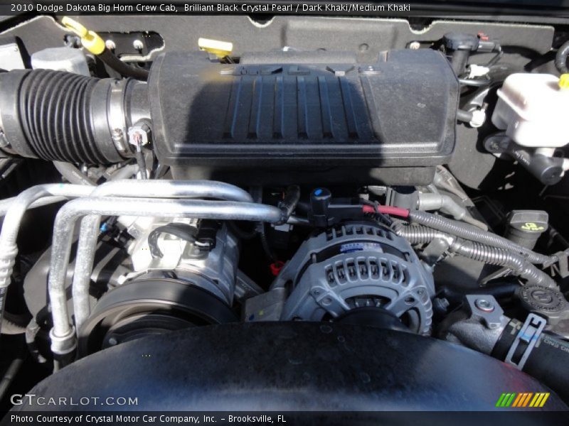 Brilliant Black Crystal Pearl / Dark Khaki/Medium Khaki 2010 Dodge Dakota Big Horn Crew Cab