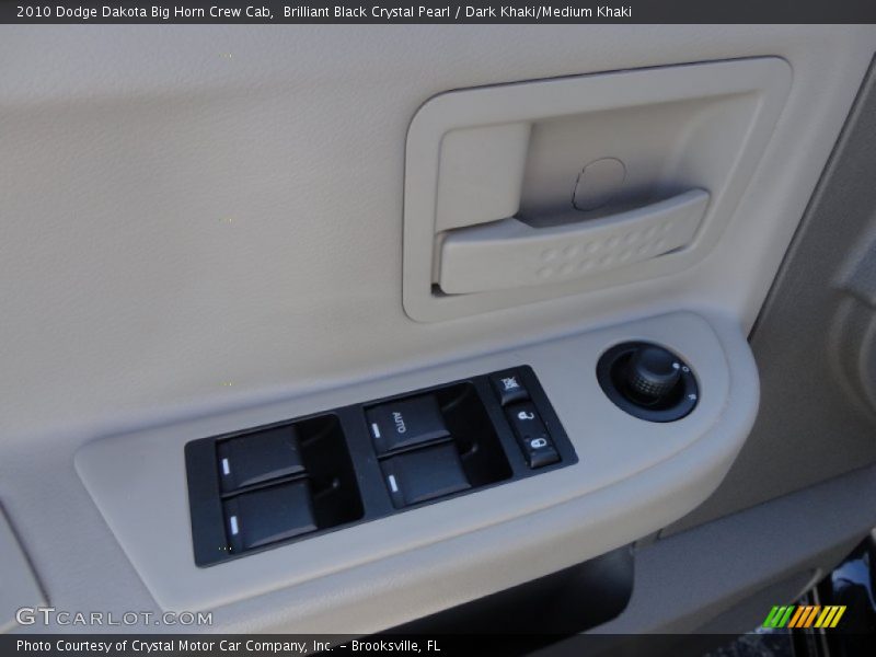 Brilliant Black Crystal Pearl / Dark Khaki/Medium Khaki 2010 Dodge Dakota Big Horn Crew Cab