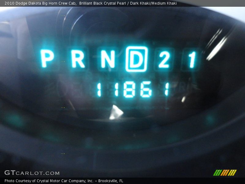 Brilliant Black Crystal Pearl / Dark Khaki/Medium Khaki 2010 Dodge Dakota Big Horn Crew Cab