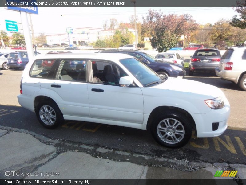Aspen White / Anthracite Black 2008 Subaru Forester 2.5 X Sports