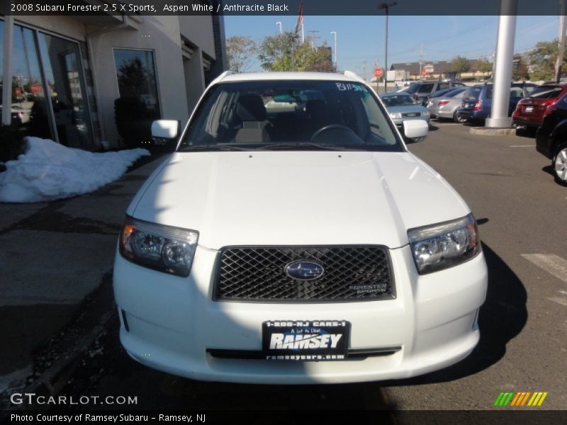 Aspen White / Anthracite Black 2008 Subaru Forester 2.5 X Sports