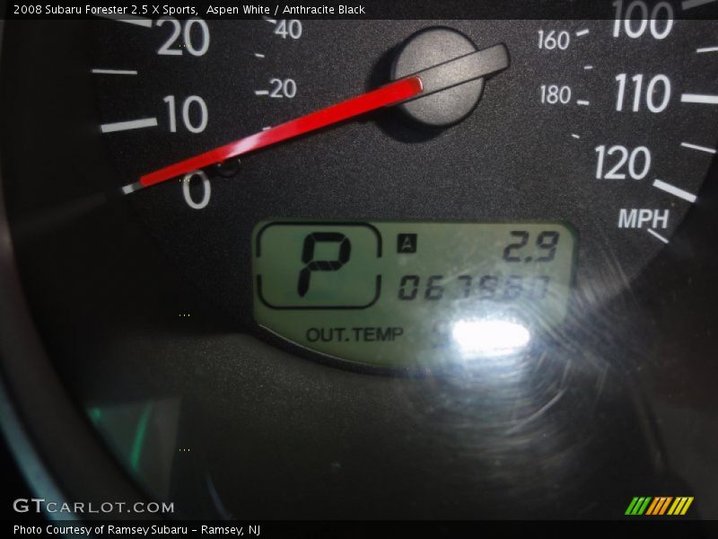 Aspen White / Anthracite Black 2008 Subaru Forester 2.5 X Sports
