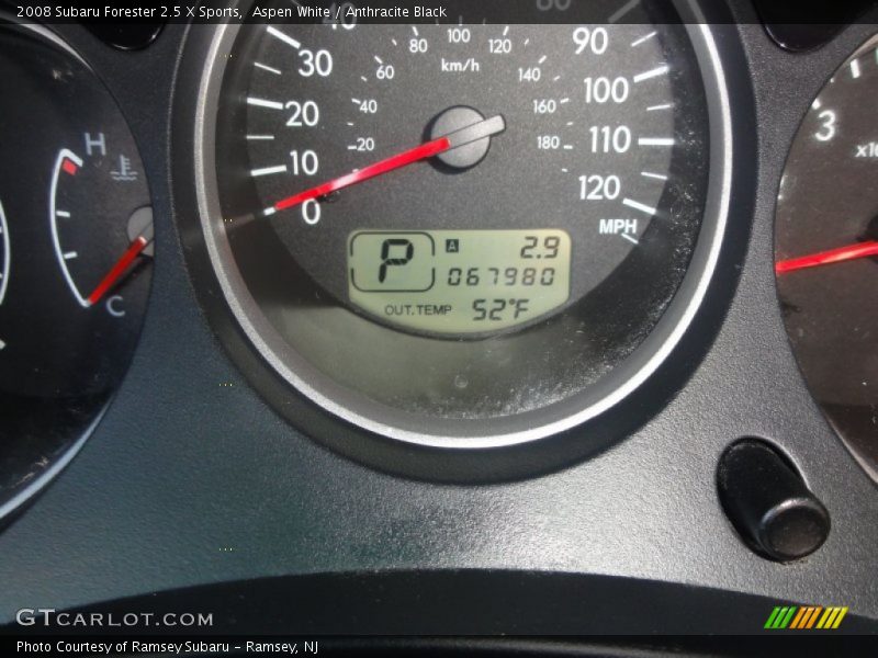 Aspen White / Anthracite Black 2008 Subaru Forester 2.5 X Sports