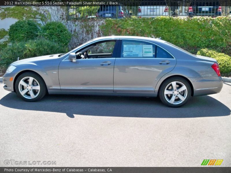 Paladium Silver Metallic / Black 2012 Mercedes-Benz S 550 Sedan