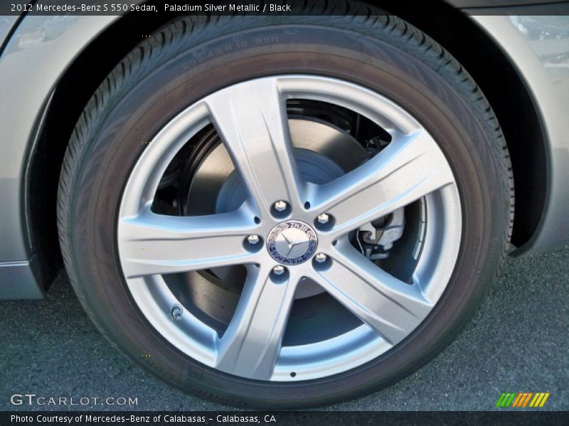 Paladium Silver Metallic / Black 2012 Mercedes-Benz S 550 Sedan