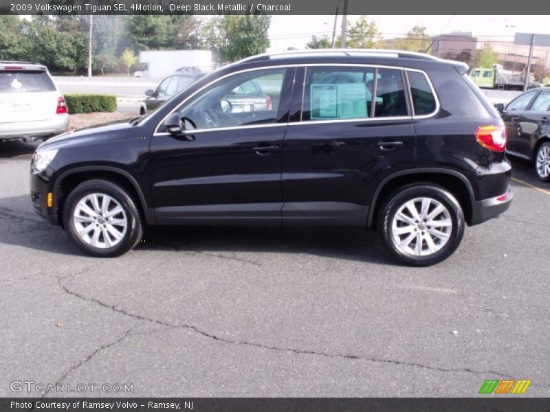 Deep Black Metallic / Charcoal 2009 Volkswagen Tiguan SEL 4Motion