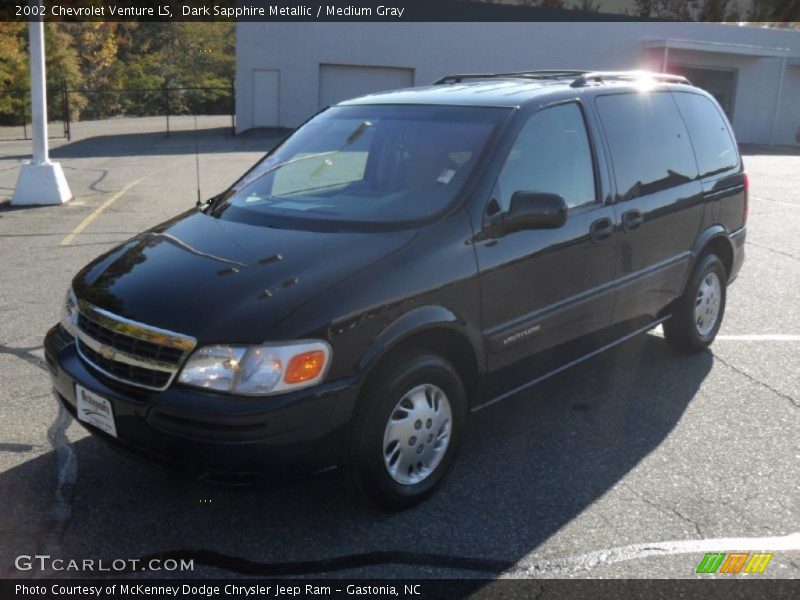 Dark Sapphire Metallic / Medium Gray 2002 Chevrolet Venture LS