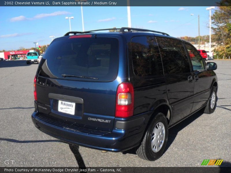 Dark Sapphire Metallic / Medium Gray 2002 Chevrolet Venture LS