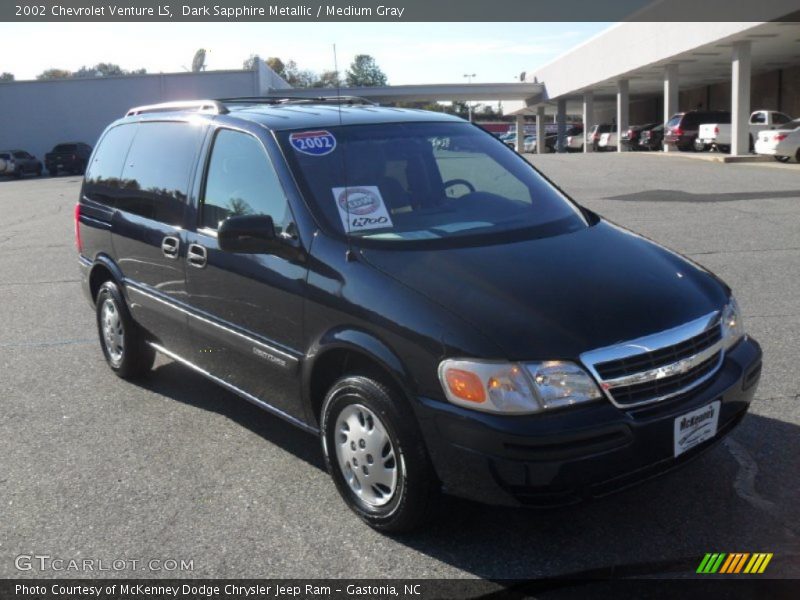 Dark Sapphire Metallic / Medium Gray 2002 Chevrolet Venture LS