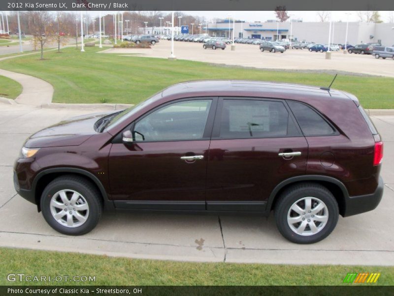 Dark Cherry / Black 2012 Kia Sorento LX