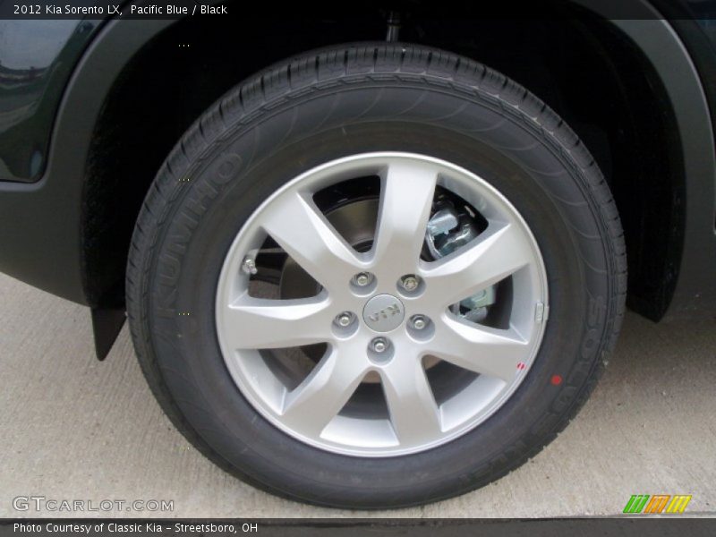 Pacific Blue / Black 2012 Kia Sorento LX