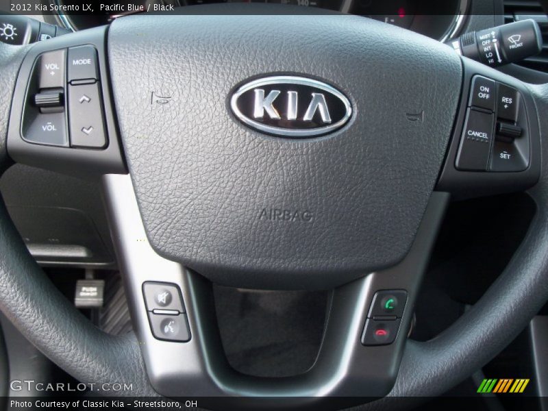 Pacific Blue / Black 2012 Kia Sorento LX