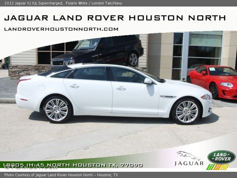 Polaris White / London Tan/Navy 2012 Jaguar XJ XJL Supercharged