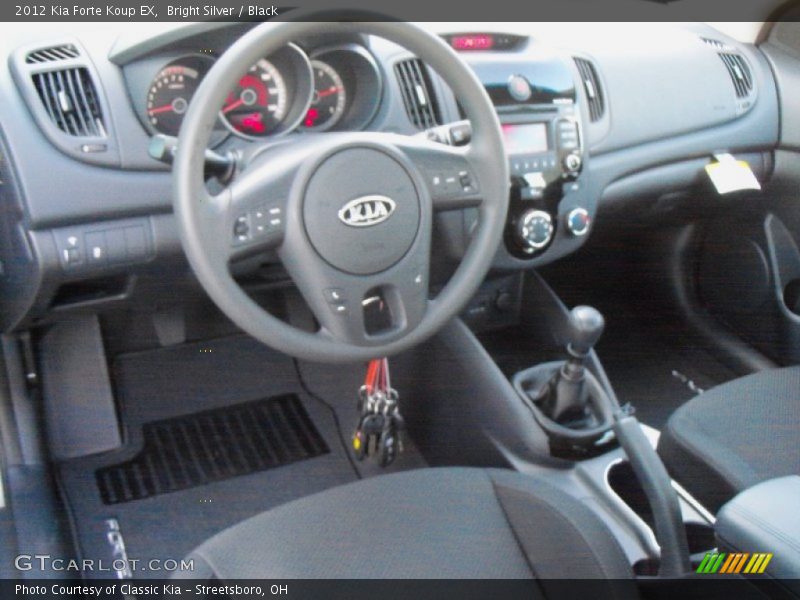 Bright Silver / Black 2012 Kia Forte Koup EX