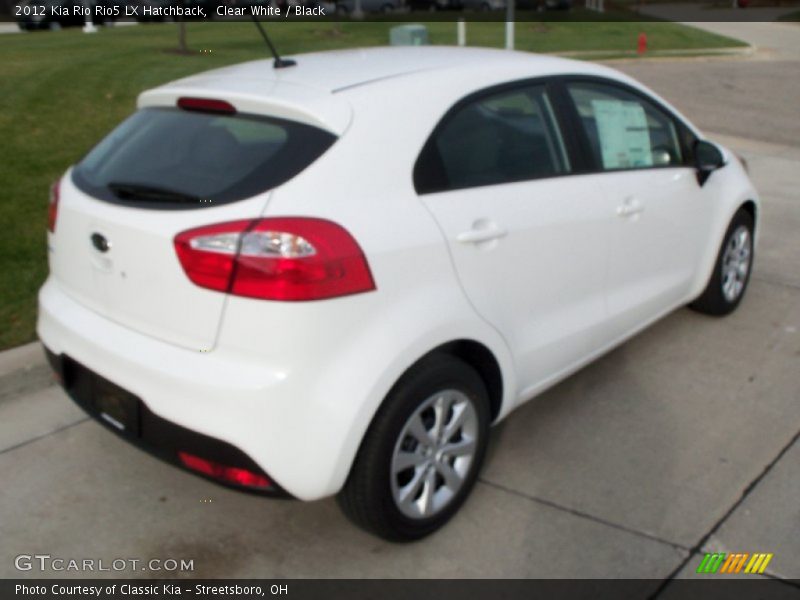 Clear White / Black 2012 Kia Rio Rio5 LX Hatchback