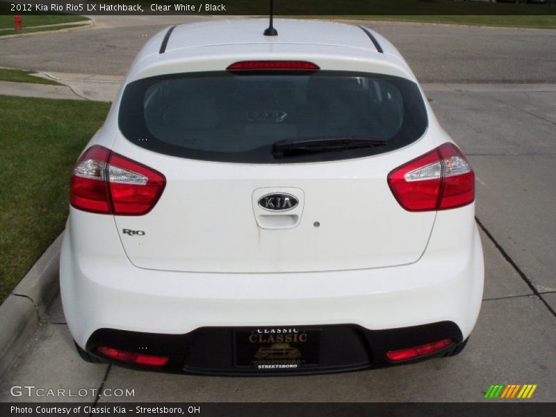 Clear White / Black 2012 Kia Rio Rio5 LX Hatchback