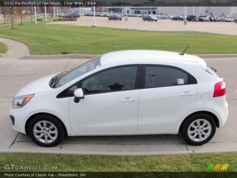 Clear White / Black 2012 Kia Rio Rio5 LX Hatchback