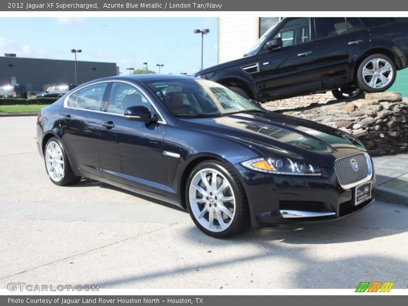 Azurite Blue Metallic / London Tan/Navy 2012 Jaguar XF Supercharged