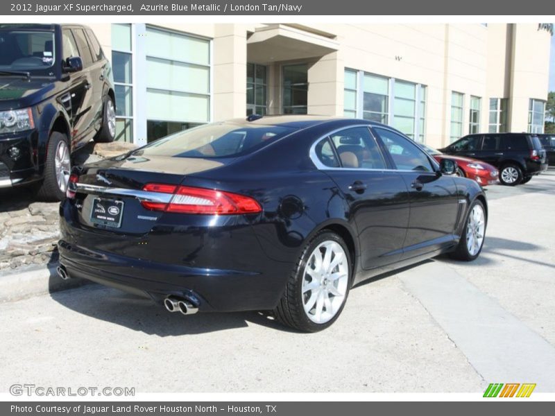 Azurite Blue Metallic / London Tan/Navy 2012 Jaguar XF Supercharged