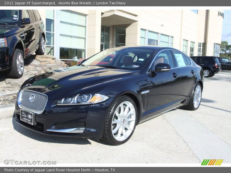 Azurite Blue Metallic / London Tan/Navy 2012 Jaguar XF Supercharged