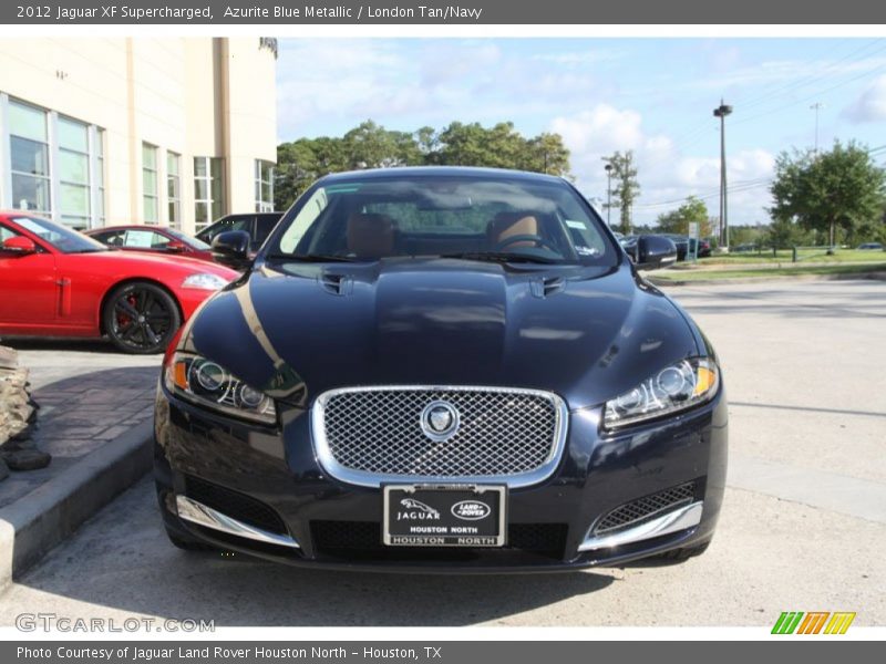 Azurite Blue Metallic / London Tan/Navy 2012 Jaguar XF Supercharged