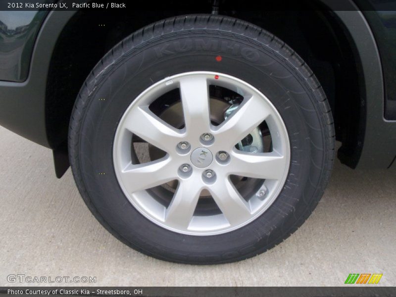 Pacific Blue / Black 2012 Kia Sorento LX