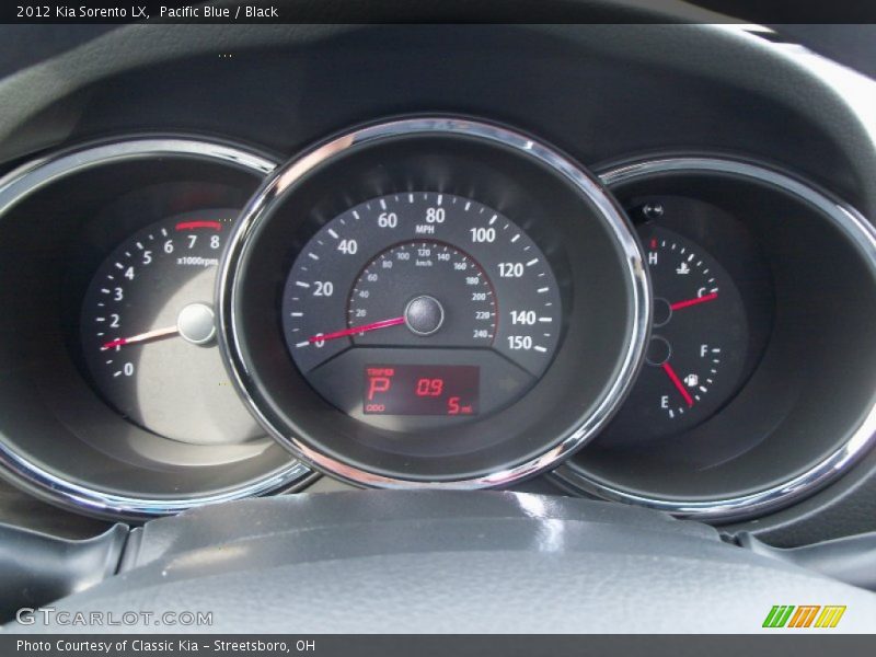 Pacific Blue / Black 2012 Kia Sorento LX