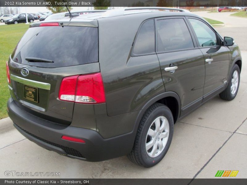 Tuscan Olive / Black 2012 Kia Sorento LX AWD