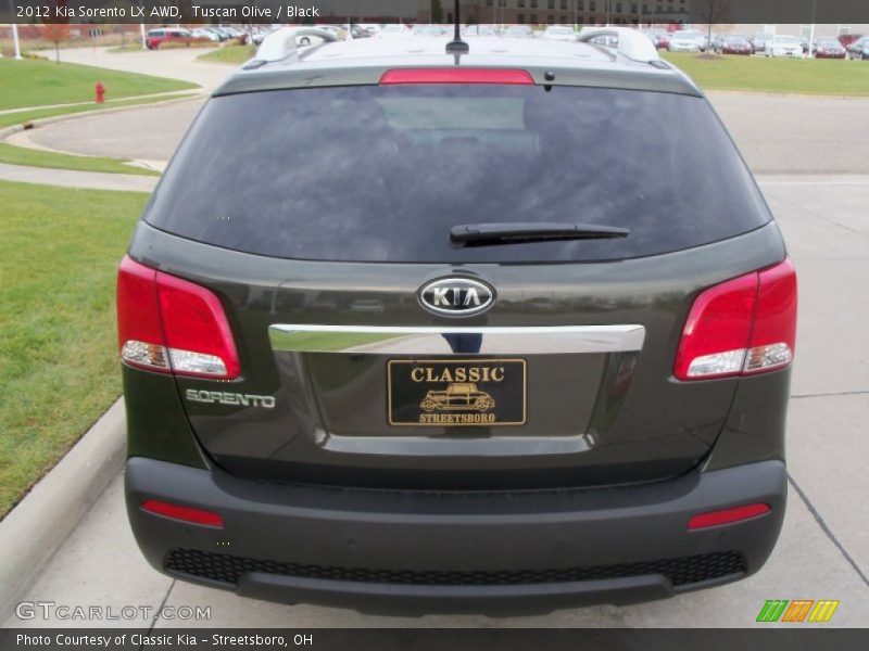 Tuscan Olive / Black 2012 Kia Sorento LX AWD